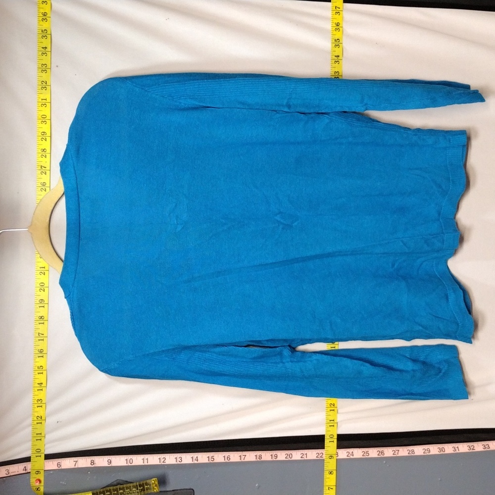 Blue Button Down Sweater - image 5